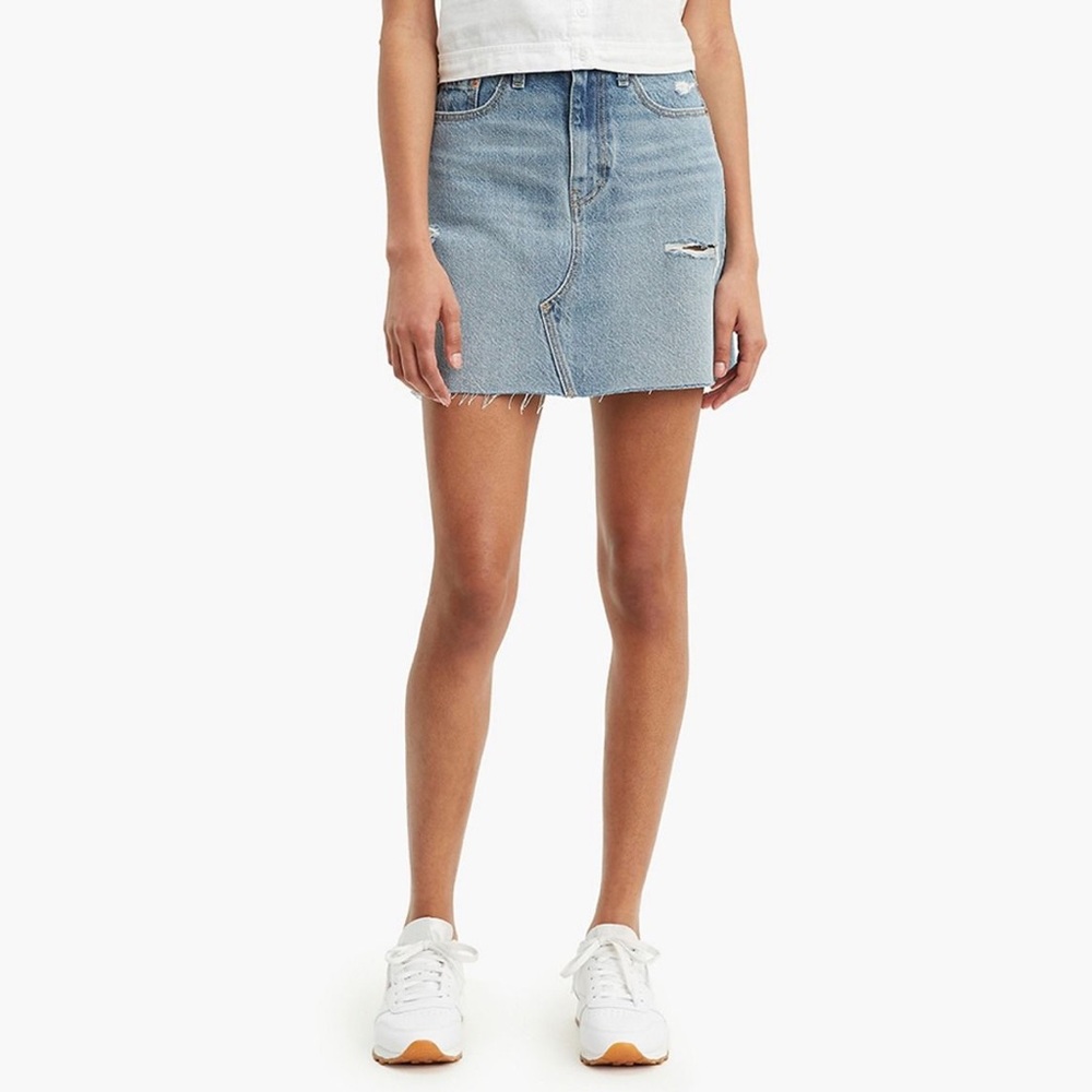 Levi’s Deconstructed High Rise Denim Skirt